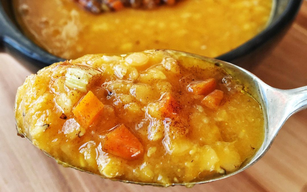 SOPITA ANTIFRÍO DE LENTEJAS TURCAS, ZAPALLO & ZANAHORIA